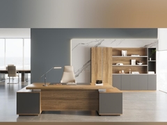 Kolor orzechowy Nowoczesny menedżer Biuro Stolik Meble handlowe