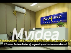 Nowoczesny projekt prosty modny nienormalny biurko do sześciosobowego mebli biurowych