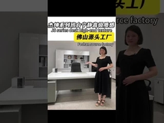 Biało pomalowane biurko z przymocowaną szafą, biurko szefa, lekkie luksusowe jednosobowe biuro