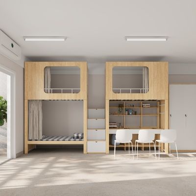 kupować Łóżko z szafą do przechowywania drewno 4600 x 900 x 2400 mm Wsparcie dostosowania online manufacture