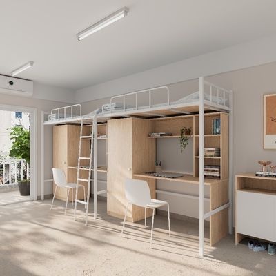 kupować 4000 X 900 X 2120 mm Dorośli Metalowe Ramy Łóżka z przykrywką online manufacture