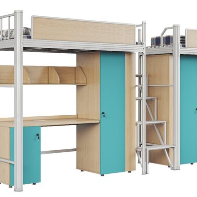 Stable and Durable ISO9001 Certified Bunk Bed with Desk for Student Dormitory Furniture