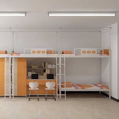 Orange series modern multi-functional student apartment furniture bed under the table