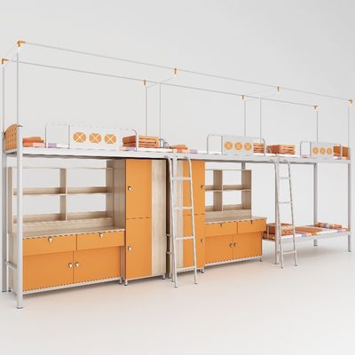 Orange series modern multi-functional student apartment furniture bed under the table