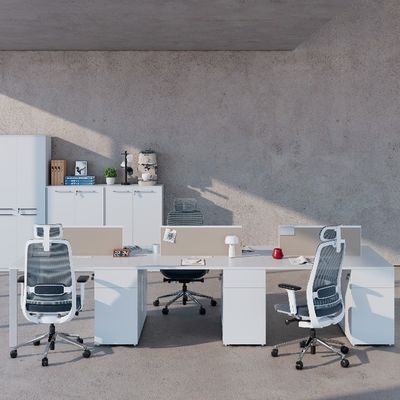 kupować Nowoczesne biuro dla czterech osób z zamkniętą szafką plików Wsparcie dostosowania online manufacture