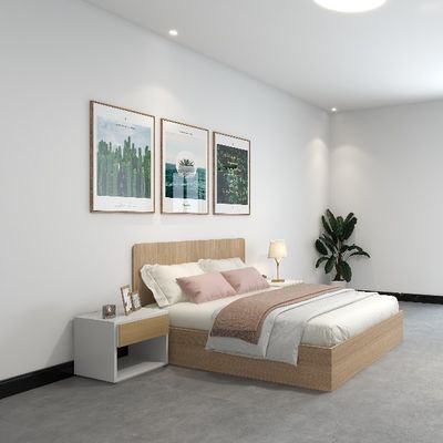 kupić Wsparcie dostosowania Komfortowy nowoczesny minimalistyczny drewniany łóżko Metalowy ramy bez materaca dla akademika Szkoły mieszkanie lub hotel online manufacture