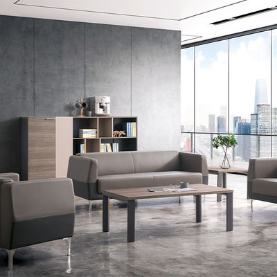 kupować Sofa biurowa zestaw nowoczesna recepcja biznesowa Sofa z mebliami ze skóry stopy ze stali nierdzewnej i podstawą nogi ze stali online manufacture