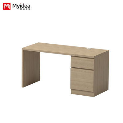 Single Occupancy Wooden Cabinet Table with Side Drawers and Office Desk Panel Used in Commercial Furniture Custom Design