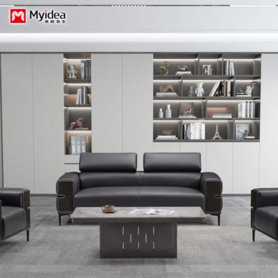 kupować Sofa biurowa, prosta i nowoczesna sofa biurowa, skórzany zestaw sof do strefy recepcyjnej dla gości i rozmów online manufacture