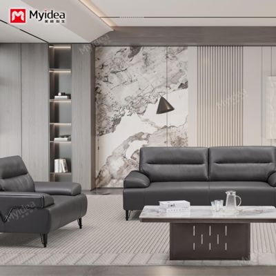 kupować Nowoczesne meble biurowe Hotele Lobby CEO Pokój recepcyjny Skórzana sofa biurowa online manufacture