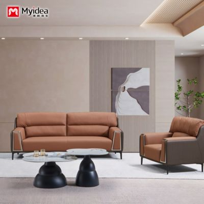 kupować Nowoczesny design mody w salonie, skórzana sofa, luksusowy zestaw, solidna drewniana rama, meble do salonu, sofa biurowa online manufacture