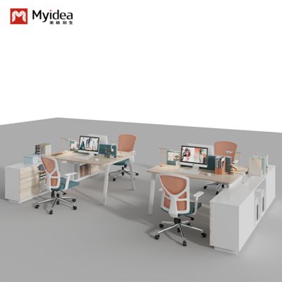 kupować Biurko pracownicze fabryki mebli biurowych w Foshan, dwuosobowe, z szafką, biurko zamykane na klucz, biurko komputerowe z przegrodą online manufacture