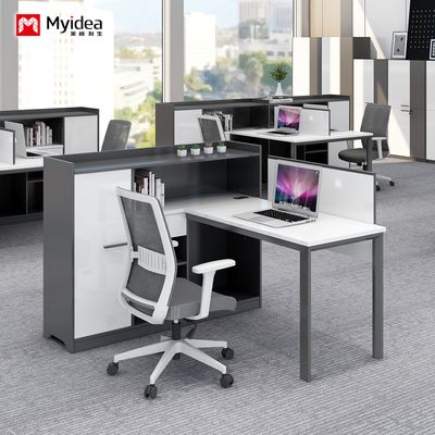 Modern Minimalist L-shaped Office Desk for Storage, Practical Computer Desk, single-sided Staff Screen Desk