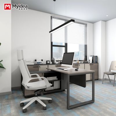 kupować nowoczesne biurko menedżerskie do niezależnego biura duże biurko dla przełożonego szafka do przechowywania design wzmacniający atmosferę w biurze online manufacture