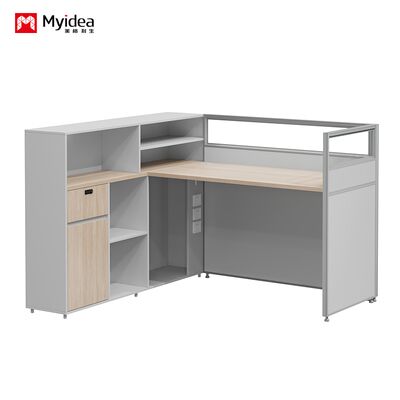 Customization Myidea Staff Desk with Storage Cabinet, Screen Style, Single Seat, Simple and Modern Office, Computer Desk