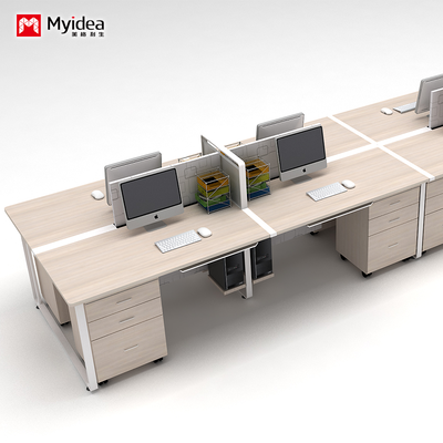 Office Desk, Staff Workstation, Modern Minimalist Screen Booth, 4-person 6-person Office Desk and Chair Combination