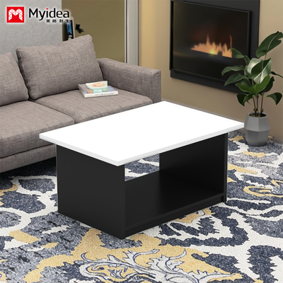 Wood Contemporary Eco-Friendly Commercial Office Plate Type Panel Table with Melamine
