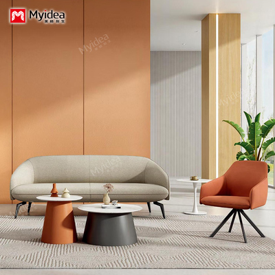 kupować Sofa biurowa ze skóry piankowej o wysokiej odporności, solidna ramka z drewna, foxe skórzane siedzenia do biura, lobby lub oczekiwania w klinice online manufacture