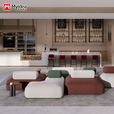 kupić Modułowa sofa recepcyjna w tkaninie, elastyczna, modułowa konstrukcja do poczekalni biurowych, salonów i pokojów socjalnych online manufacture