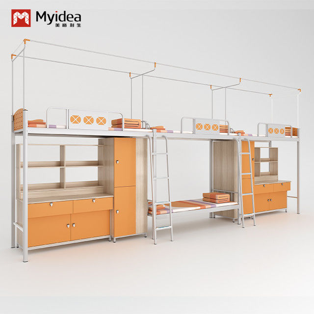Orange series modern multi-functional student apartment furniture bed under the table