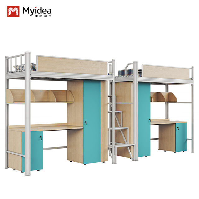 Stable and Durable ISO9001 Certified Bunk Bed with Desk for Student Dormitory Furniture