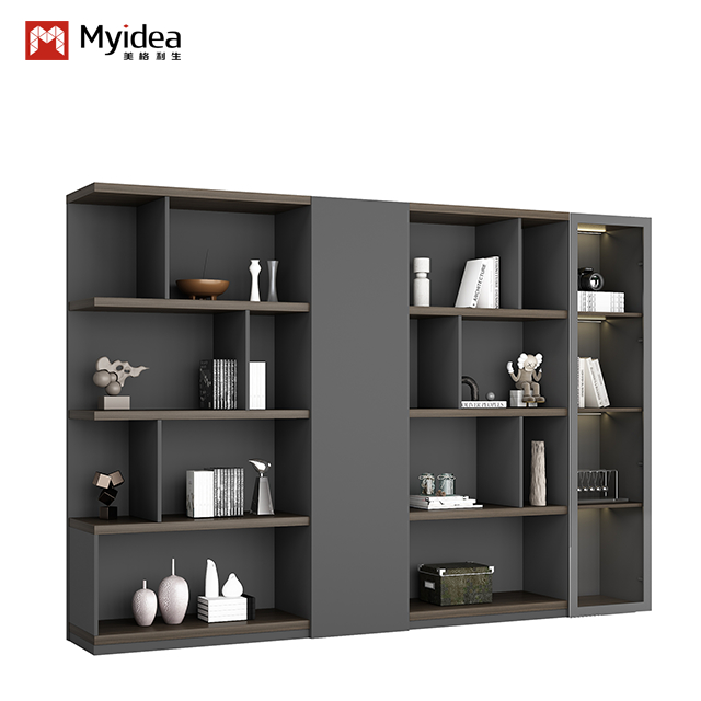 Dark Colored Large Storage Cabinet, Boss Space, Back Cabinet, Display Cabinet, Foshan Furniture