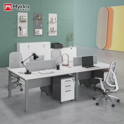 customization Office Staff Computer Desk Multifunctional Screen Style Office Desk with Cabinet Storage and Lock Desk